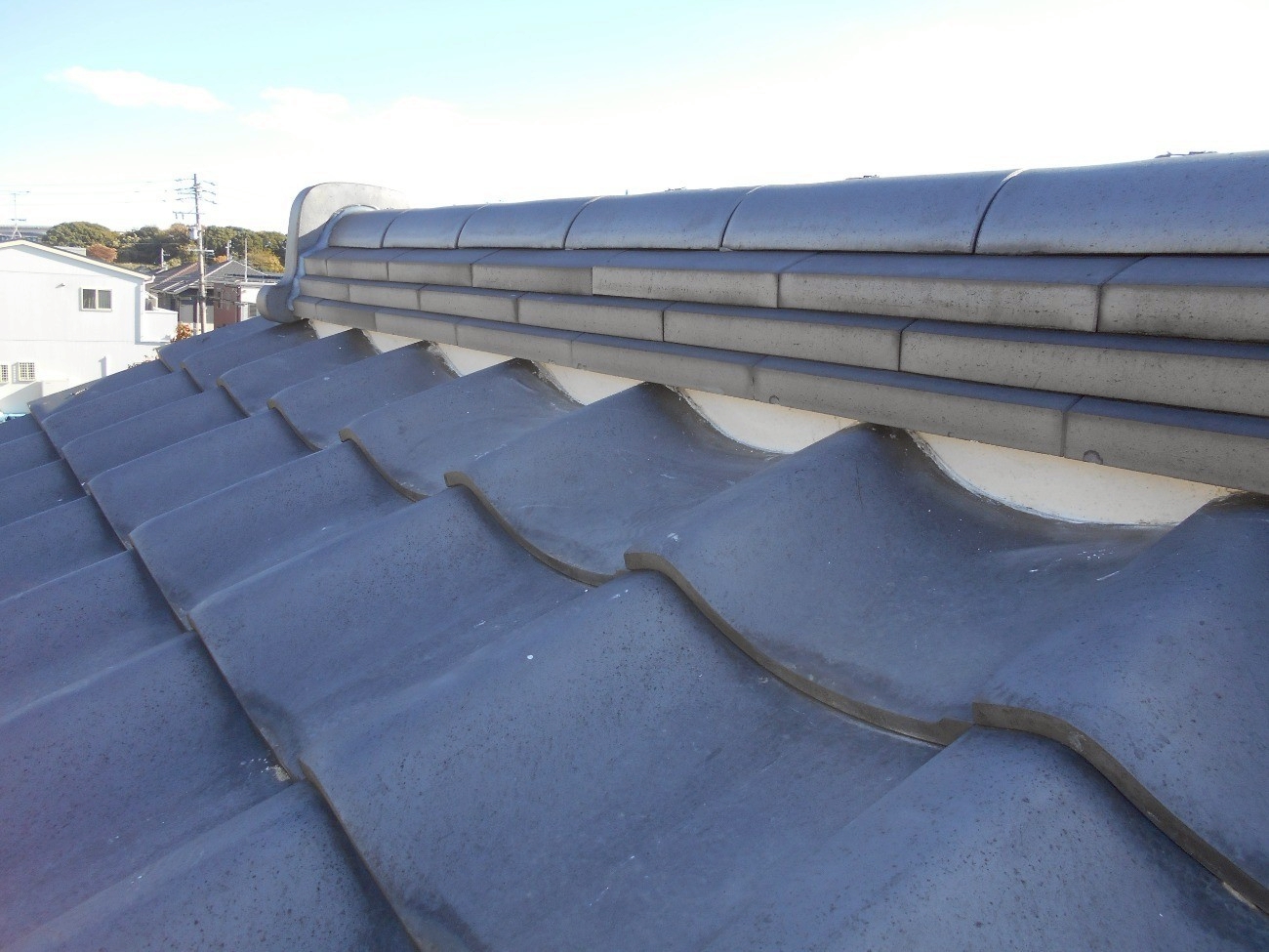 漆喰の詰め直し完了